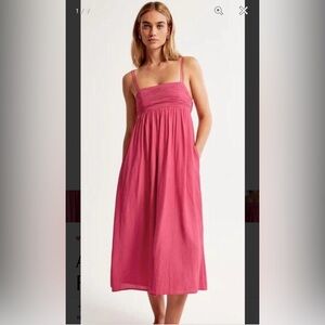 Abercrombie and Fitch pink sundress dress crinkle